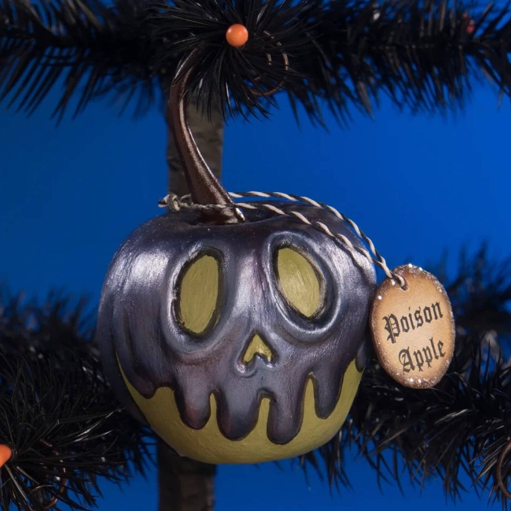 Bethany Lowe Small Poison Apple Ornament Green With Purple LeeAnn Kress New